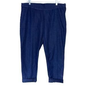 ModCloth Denim Cropped Retro Capris Size 1X